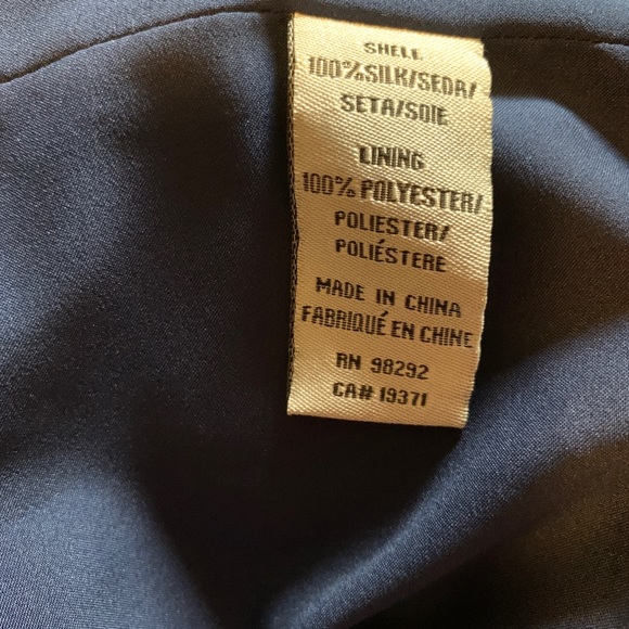 Tibi Silk Floral Navy Faux Wrap Dress - Size 4 - Picture 5 of 6